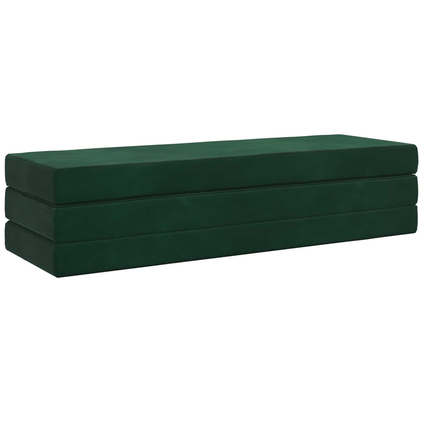 Divano Letto Pieghevole 200 x 67 x 45 cm Verde Scuro | homemem39