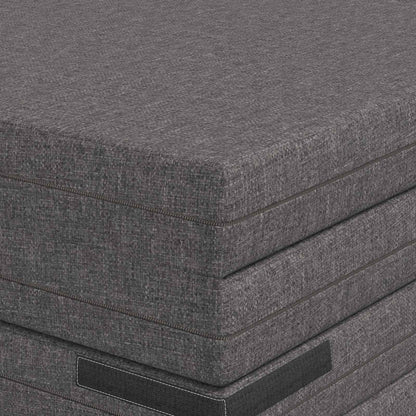 Divano Letto Pieghevole 140 x 67 x 45 cm Grigio Chiaro | homemem39