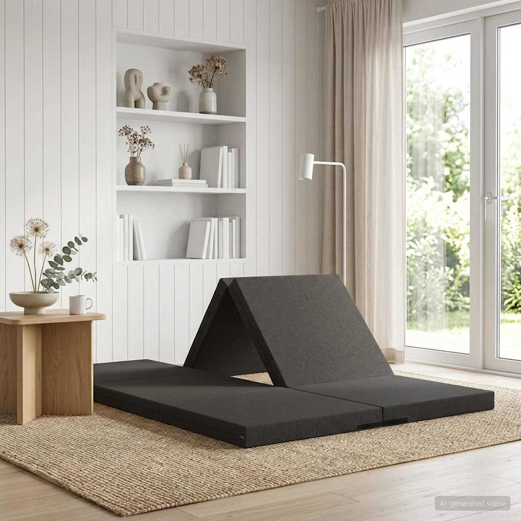 Divano Letto Pieghevole 70 x 67 x 48 cm Grigio Scuro