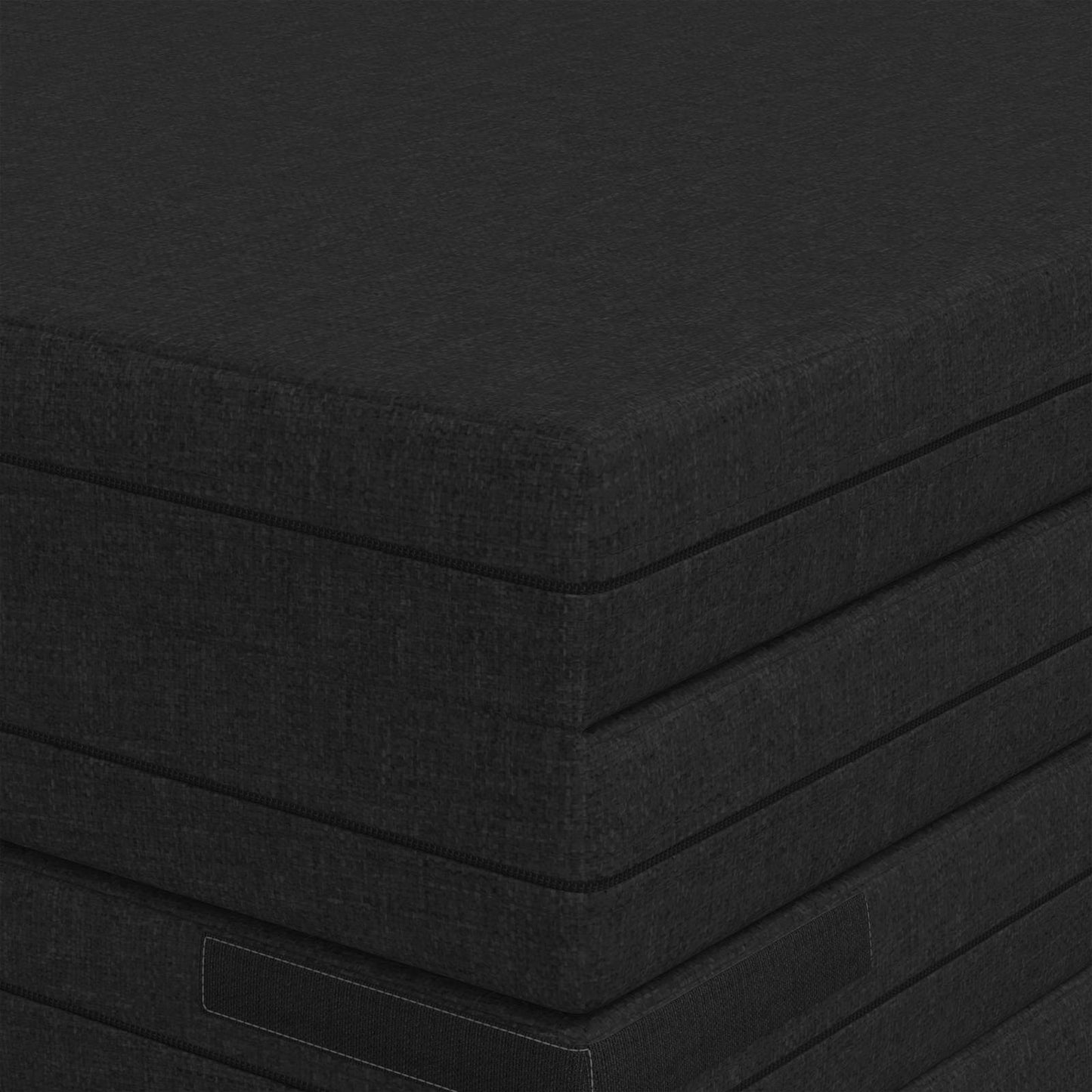 Divano Letto Pieghevole 140 x 67 x 45 cm Nero | homemem39