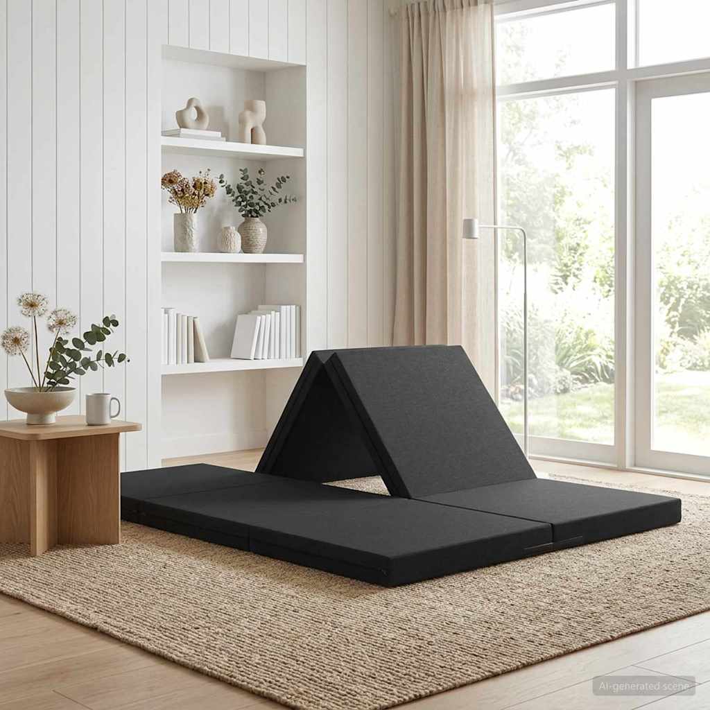 Divano Letto Pieghevole 70 x 67 x 48 cm Nero