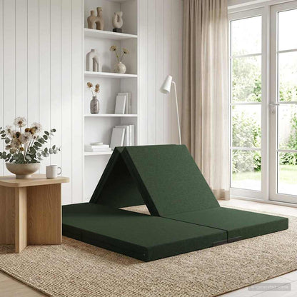 Divano Letto Pieghevole 70 x 67 x 48 cm Verde Scuro