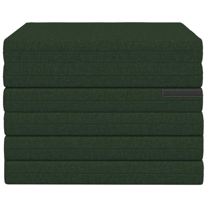 Divano Letto Pieghevole 140 x 67 x 45 cm Verde Scuro | homemem39