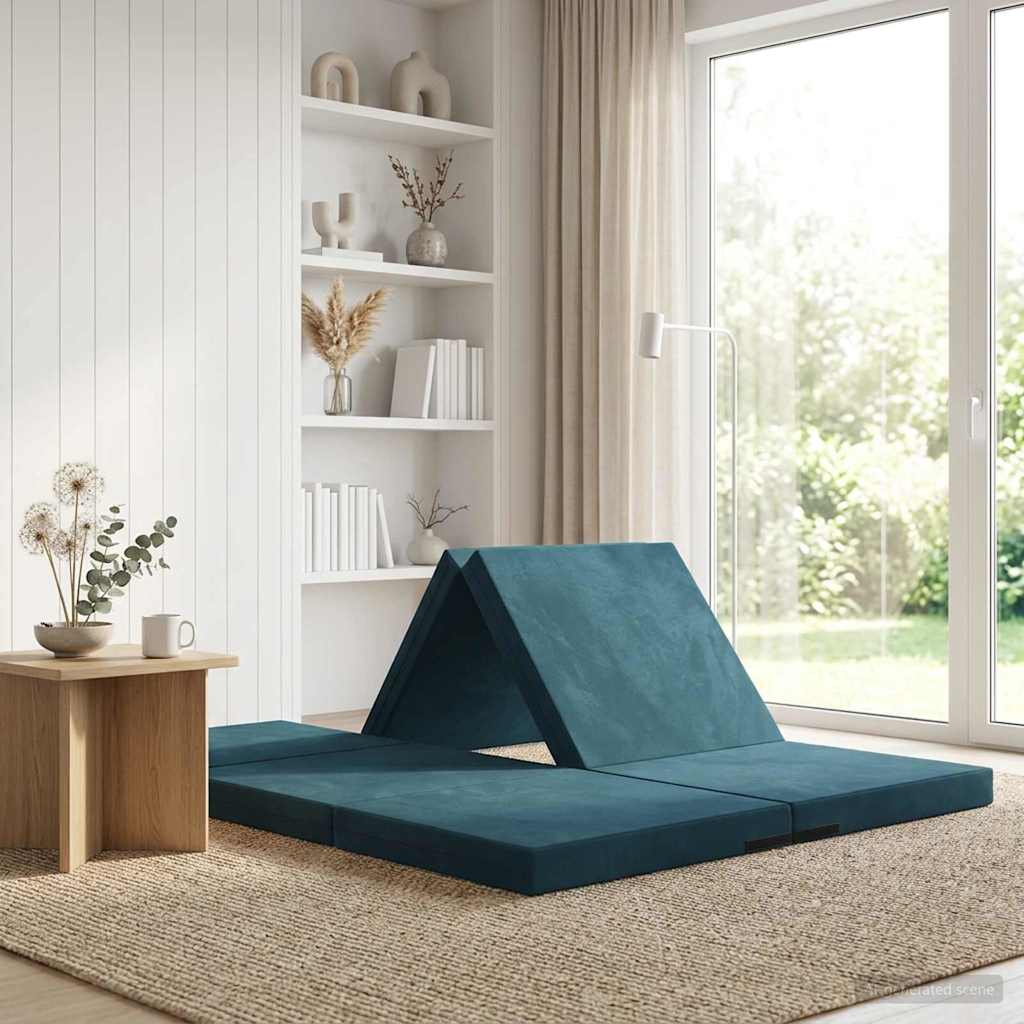 Divano Letto Pieghevole 70 x 67 x 48 cm Blu