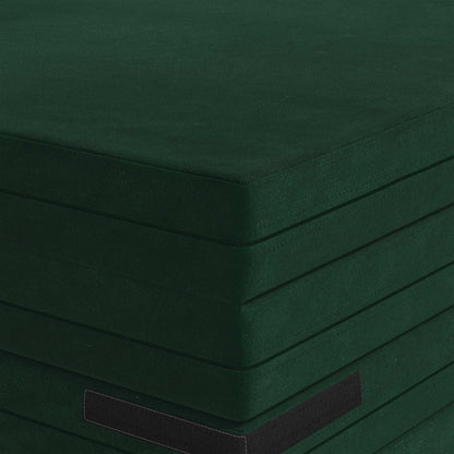 Divano Letto Pieghevole 140 x 67 x 45 cm Verde Scuro | homemem39