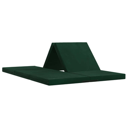 Divano Letto Pieghevole 140 x 67 x 45 cm Verde Scuro | homemem39