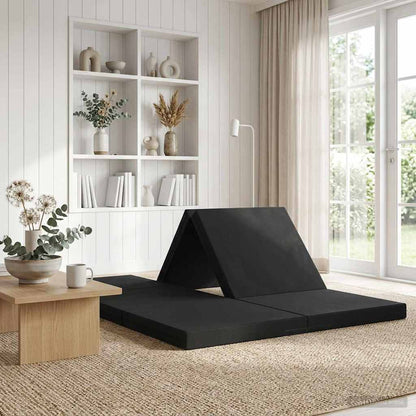 Divano Letto Pieghevole 140 x 67 x 45 cm Nero | homemem39