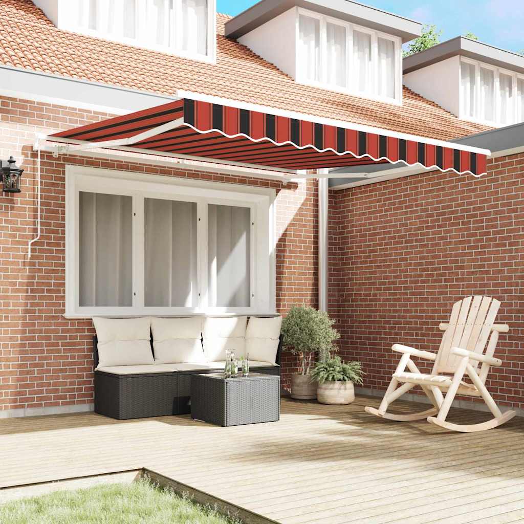 Tenda Retrattile Arancione e Marrone 350 x 250 cm | homemem39