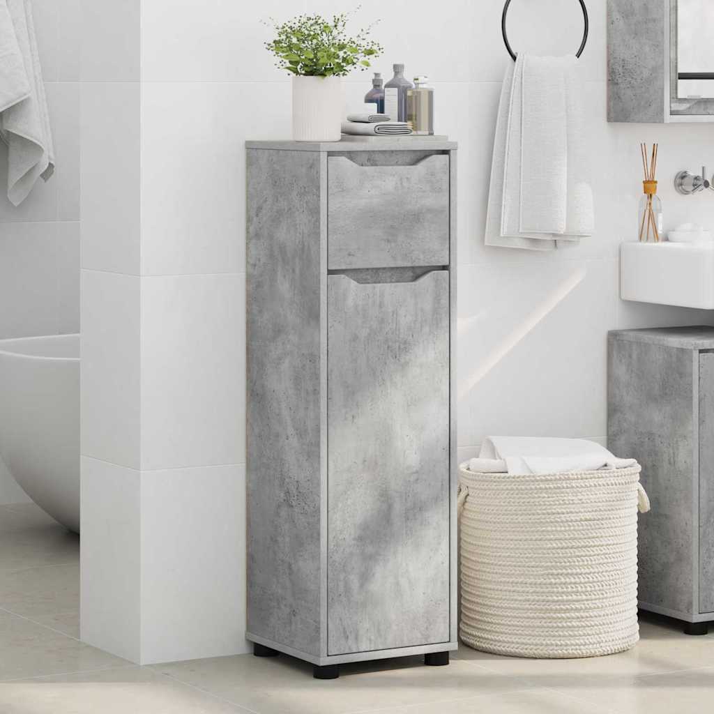 Mobile da Bagno con cassetto Grigio cemento 30,5 x 30 x 101 cm | homemem39