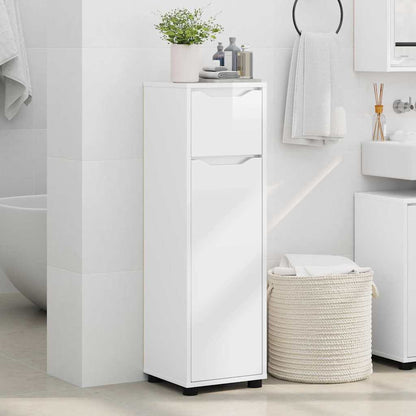Mobile da Bagno con cassetto Bianco Lucido 30,5 x 30 x 101 cm | homemem39