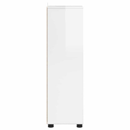Mobile da Bagno con cassetto Bianco Lucido 30,5 x 30 x 101 cm | homemem39