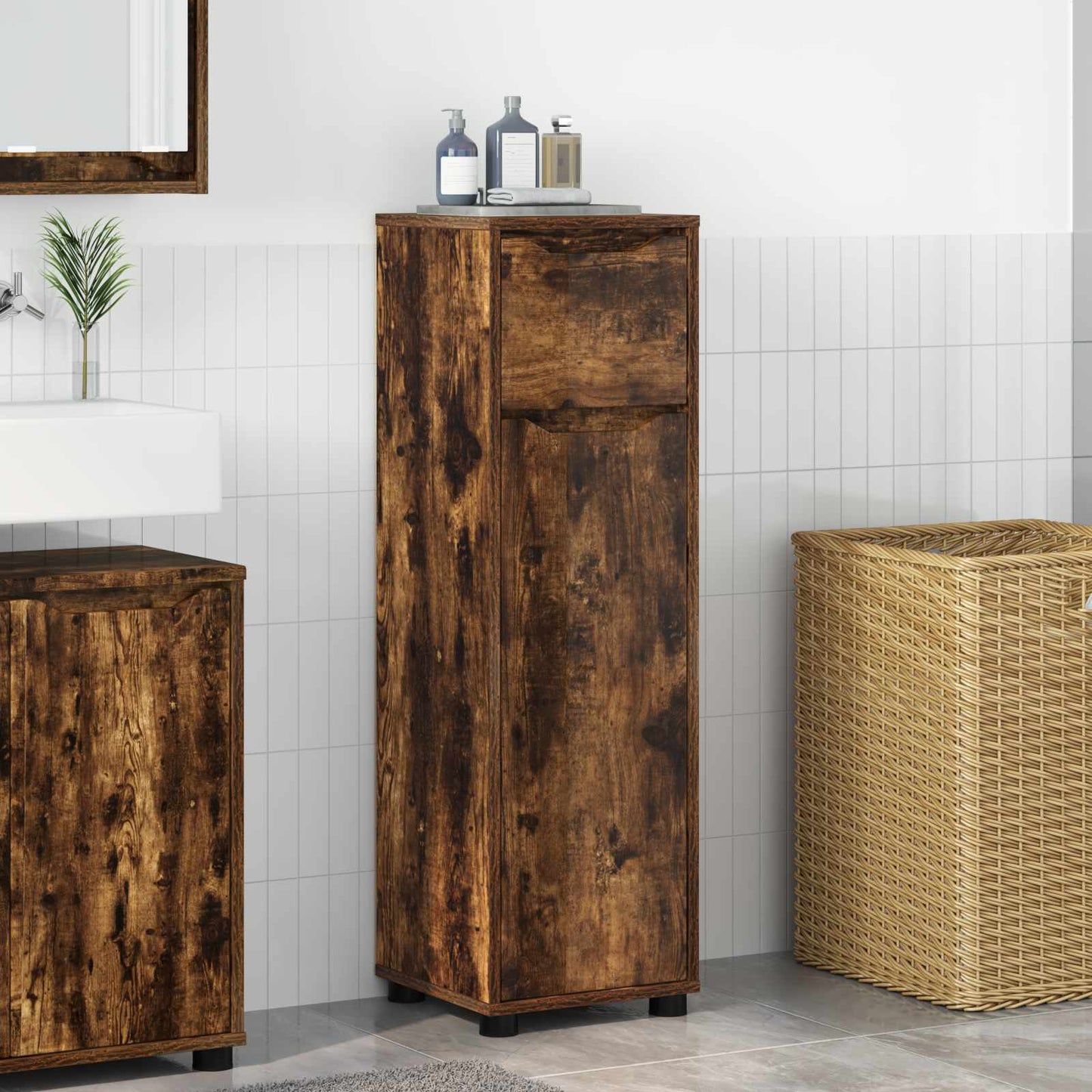 Mobile da Bagno Rovere fumé 30,5 x 30 x 101 cm