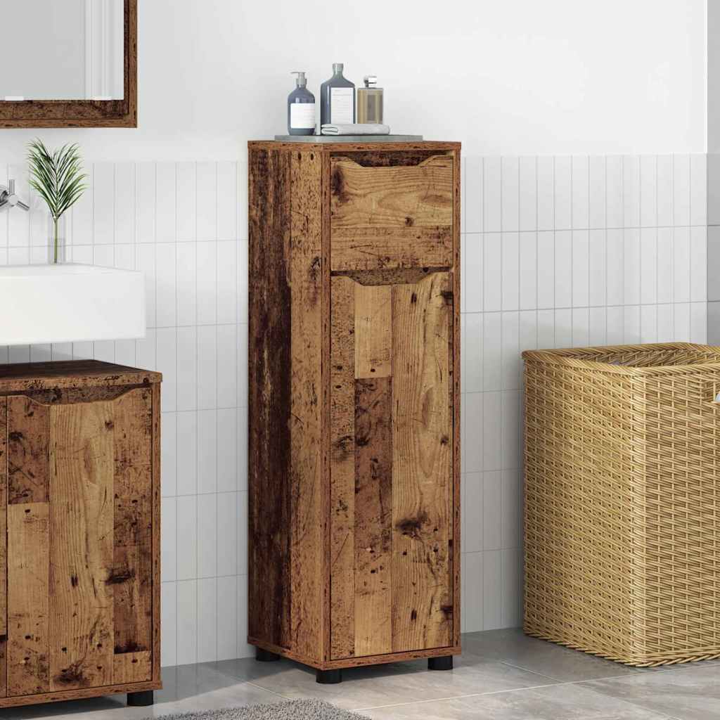 Mobile da Bagno con cassetto Legno vecchio 30,5 x 30 x 101 cm