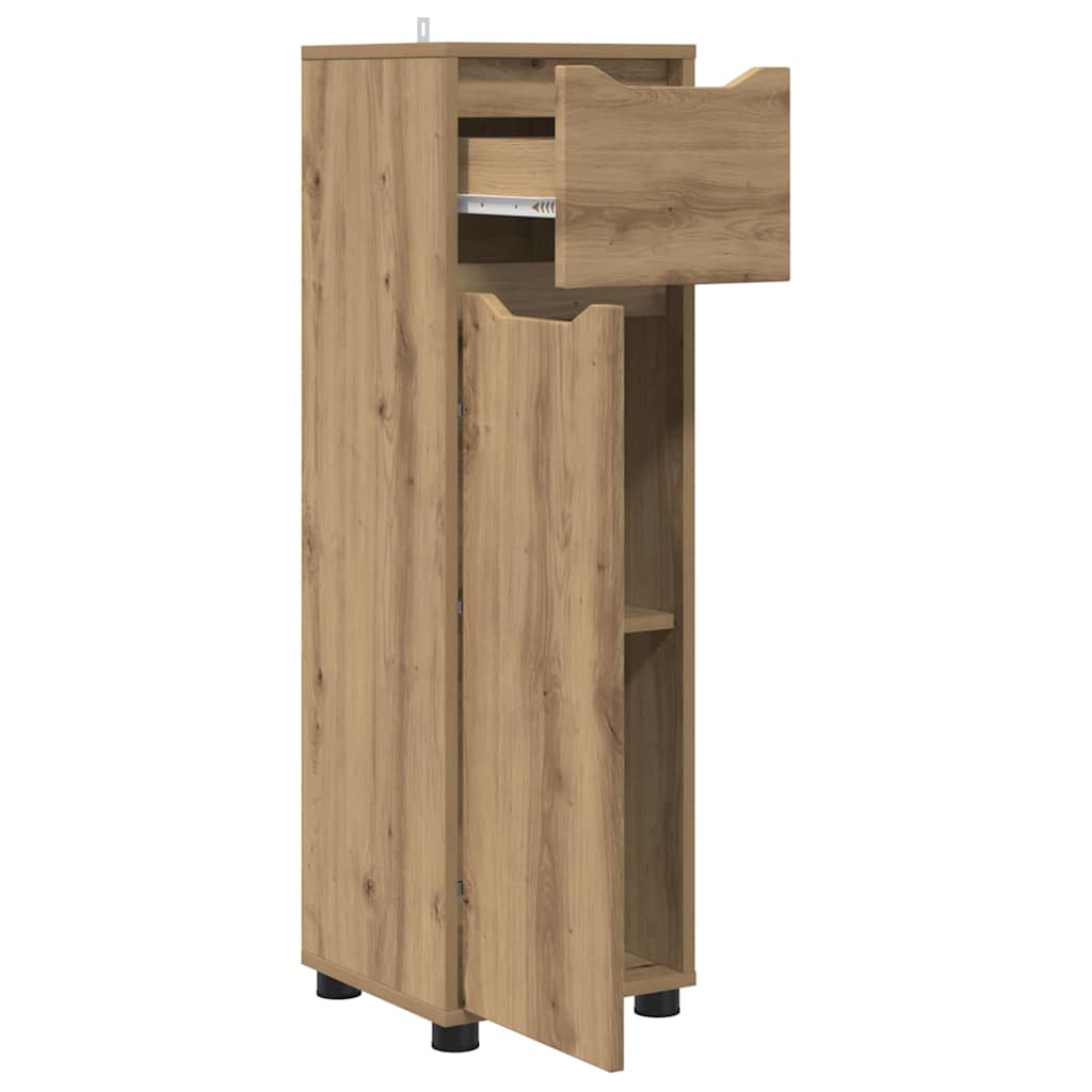 Mobile da Bagno con porta Rovere artigianale 30,5 x 30 x 101 cm | homemem39