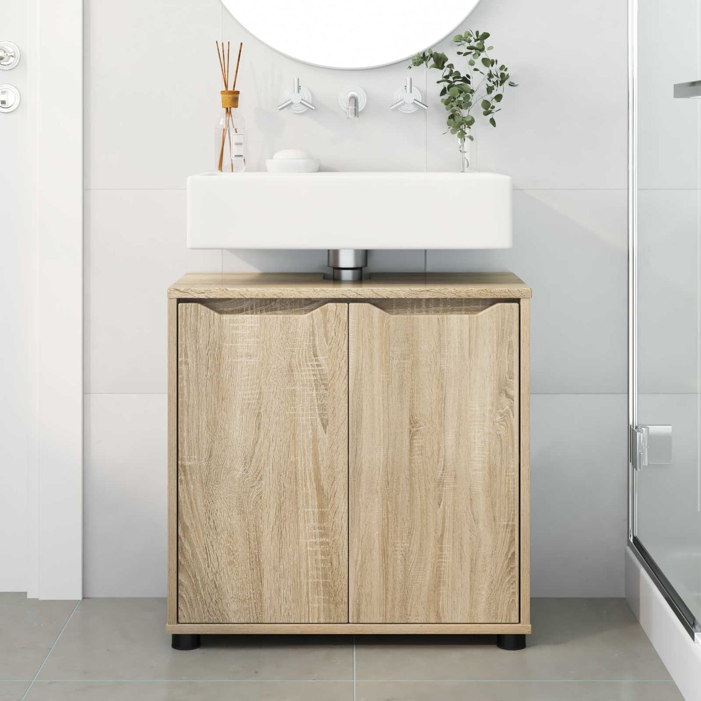 Mobile per lavabo da bagno Rovere Sonoma 60 x 30 x 60 cm