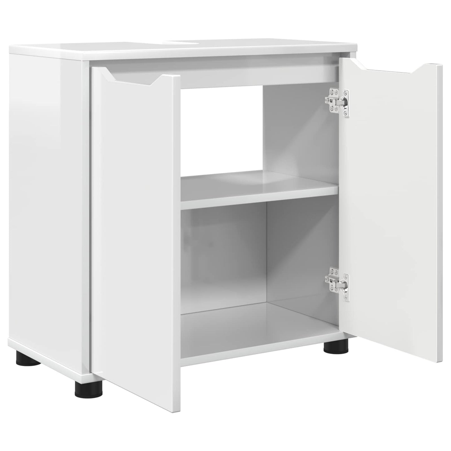 Mobile per lavabo da bagno Bianco Lucido 60 x 30 x 60 cm