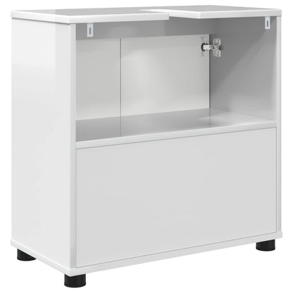 Mobile per lavabo da bagno Bianco Lucido 60 x 30 x 60 cm