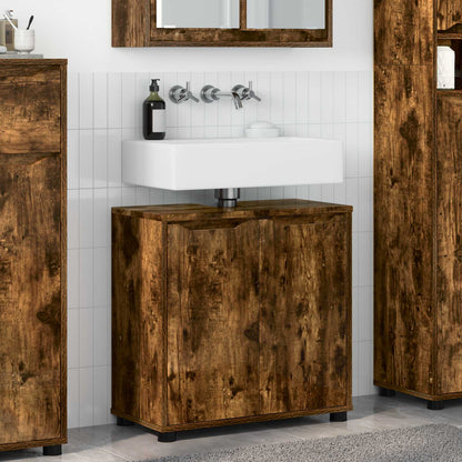 Mobile per lavabo da bagno Rovere fumé 60 x 30 x 60 cm