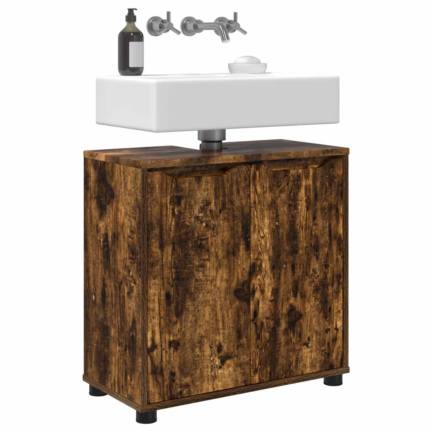 Mobile per lavabo da bagno Rovere fumé 60 x 30 x 60 cm