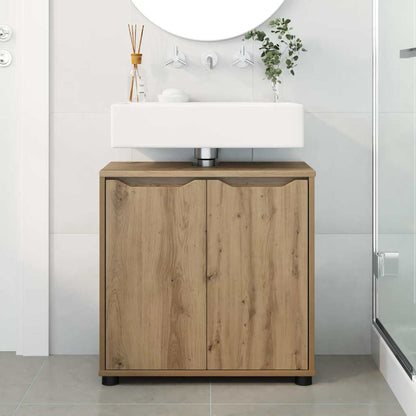 Mobile per lavabo da bagno Rovere artigianale 60 x 30 x 60 cm | homemem39