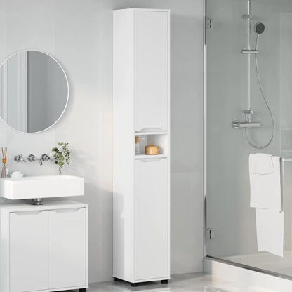 Mobile da Bagno Bianco 30,5 x 30 x 195 cm Legno multistrato | homemem39