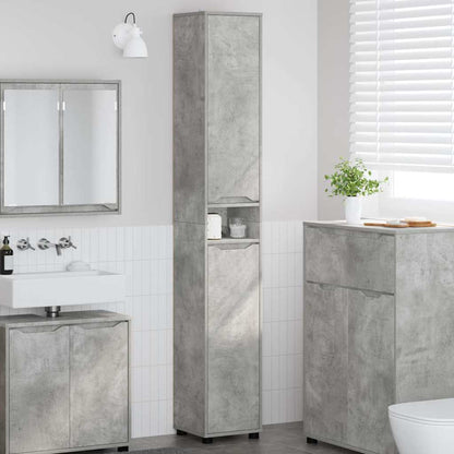 Mobile da Bagno con porta Grigio cemento 30,5 x 30 x 195 cm | homemem39
