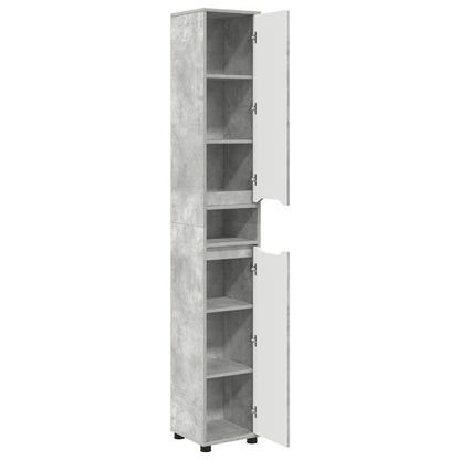 Mobile da Bagno con porta Grigio cemento 30,5 x 30 x 195 cm | homemem39