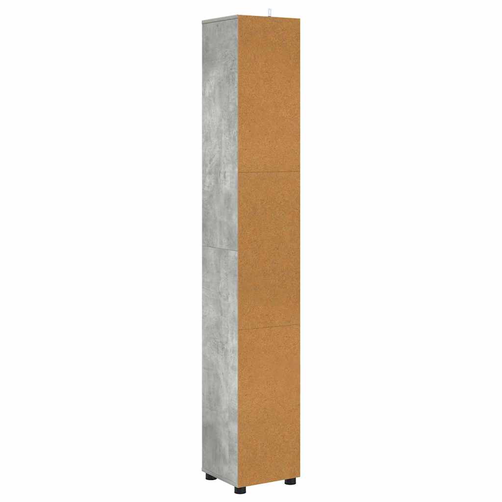 Mobile da Bagno con porta Grigio cemento 30,5 x 30 x 195 cm | homemem39