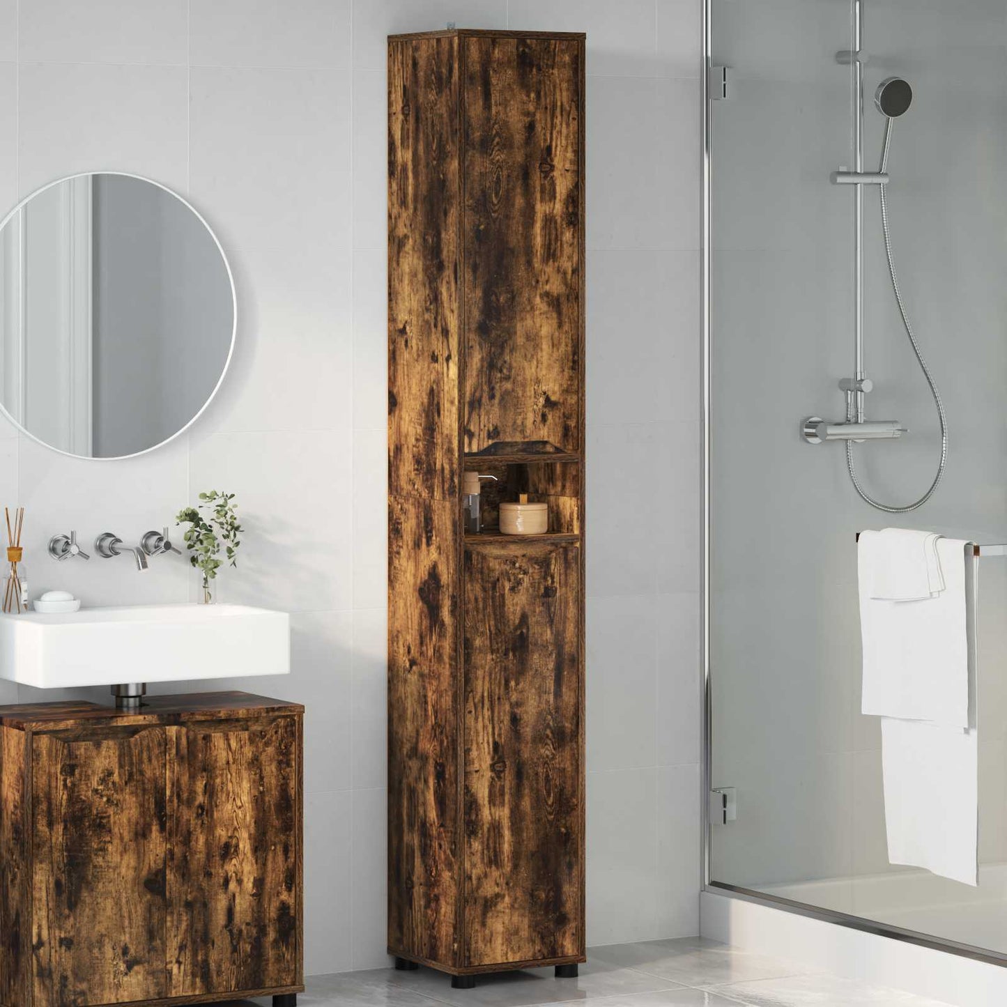 Mobile da Bagno Rovere fumé 30,5 x 30 x 195 cm | homemem39