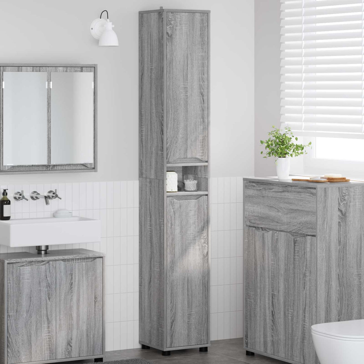 Mobile da Bagno Grigio Sonoma 30,5 x 30 x 195 cm | homemem39