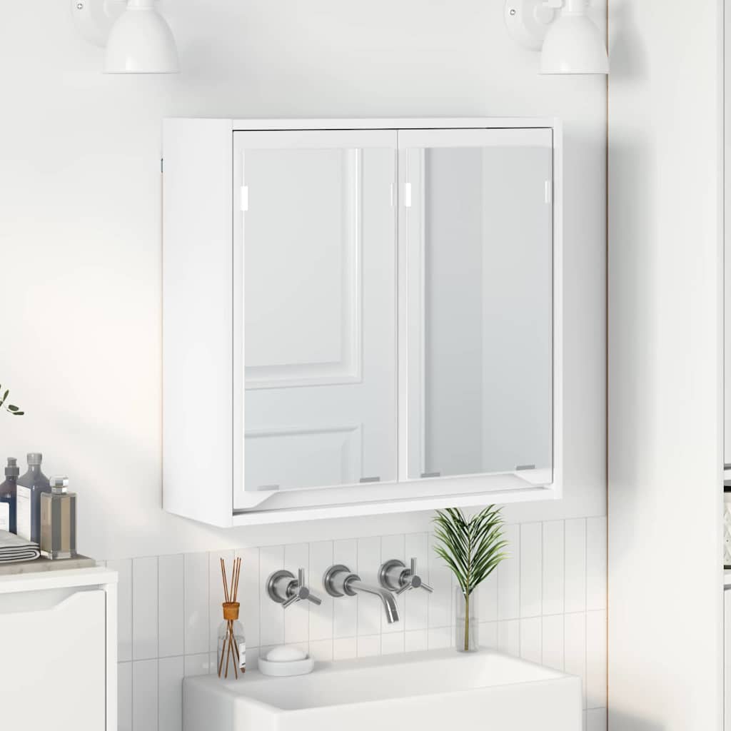 Mobiletto per specchio da bagno Bianco 60 x 20 x 60 cm | homemem39