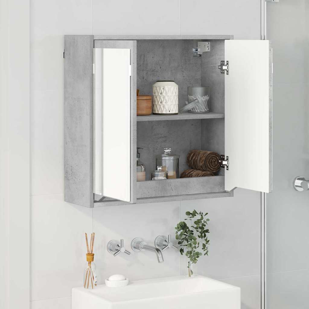 Mobiletto per specchio da bagno Grigio cemento 60 x 20 x 60 cm | homemem39