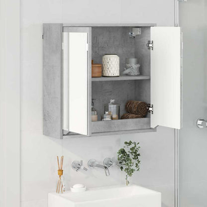 Mobiletto per specchio da bagno Grigio cemento 60 x 20 x 60 cm | homemem39