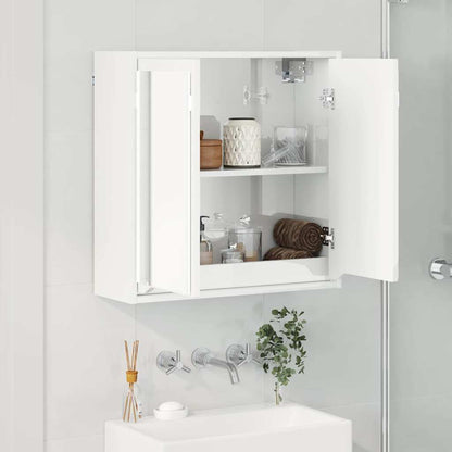 Mobiletto per specchio da bagno Bianco Lucido 60 x 20 x 60 cm | homemem39