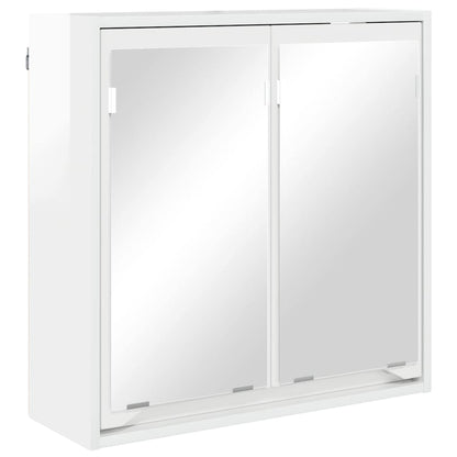 Mobiletto per specchio da bagno Bianco Lucido 60 x 20 x 60 cm | homemem39