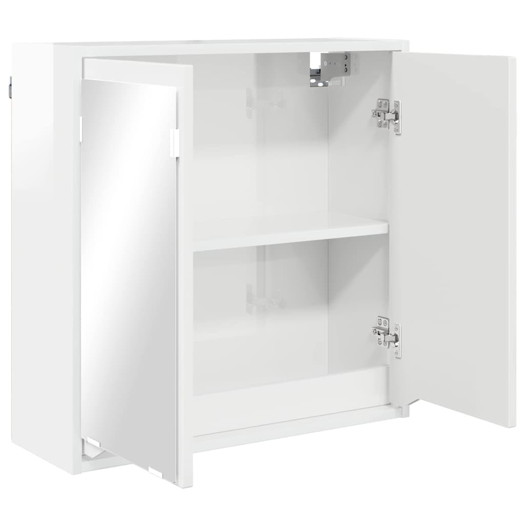 Mobiletto per specchio da bagno Bianco Lucido 60 x 20 x 60 cm | homemem39