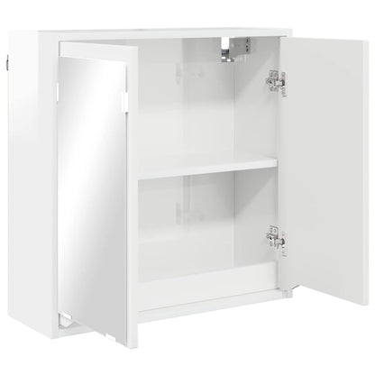 Mobiletto per specchio da bagno Bianco Lucido 60 x 20 x 60 cm | homemem39