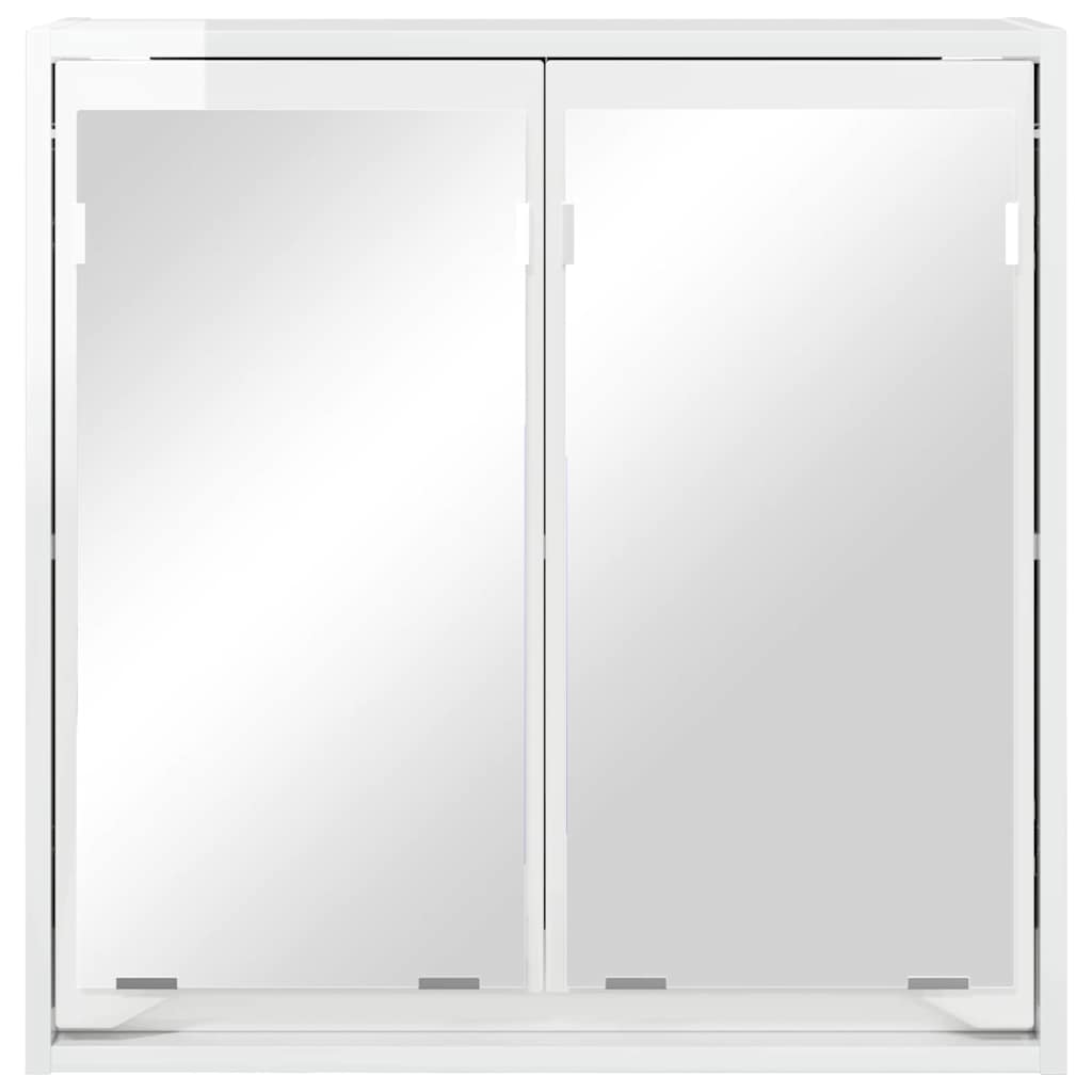 Mobiletto per specchio da bagno Bianco Lucido 60 x 20 x 60 cm | homemem39