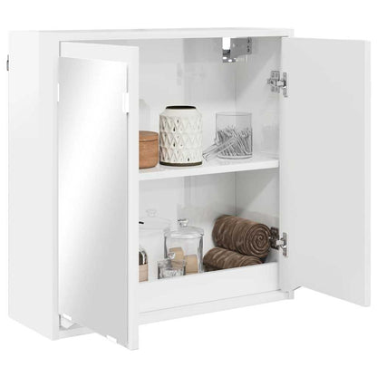 Mobiletto per specchio da bagno Bianco Lucido 60 x 20 x 60 cm | homemem39