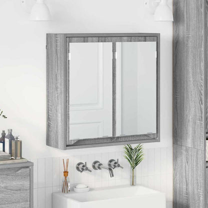 Mobiletto per specchio da bagno Grigio Sonoma 60 x 20 x 60 cm | homemem39
