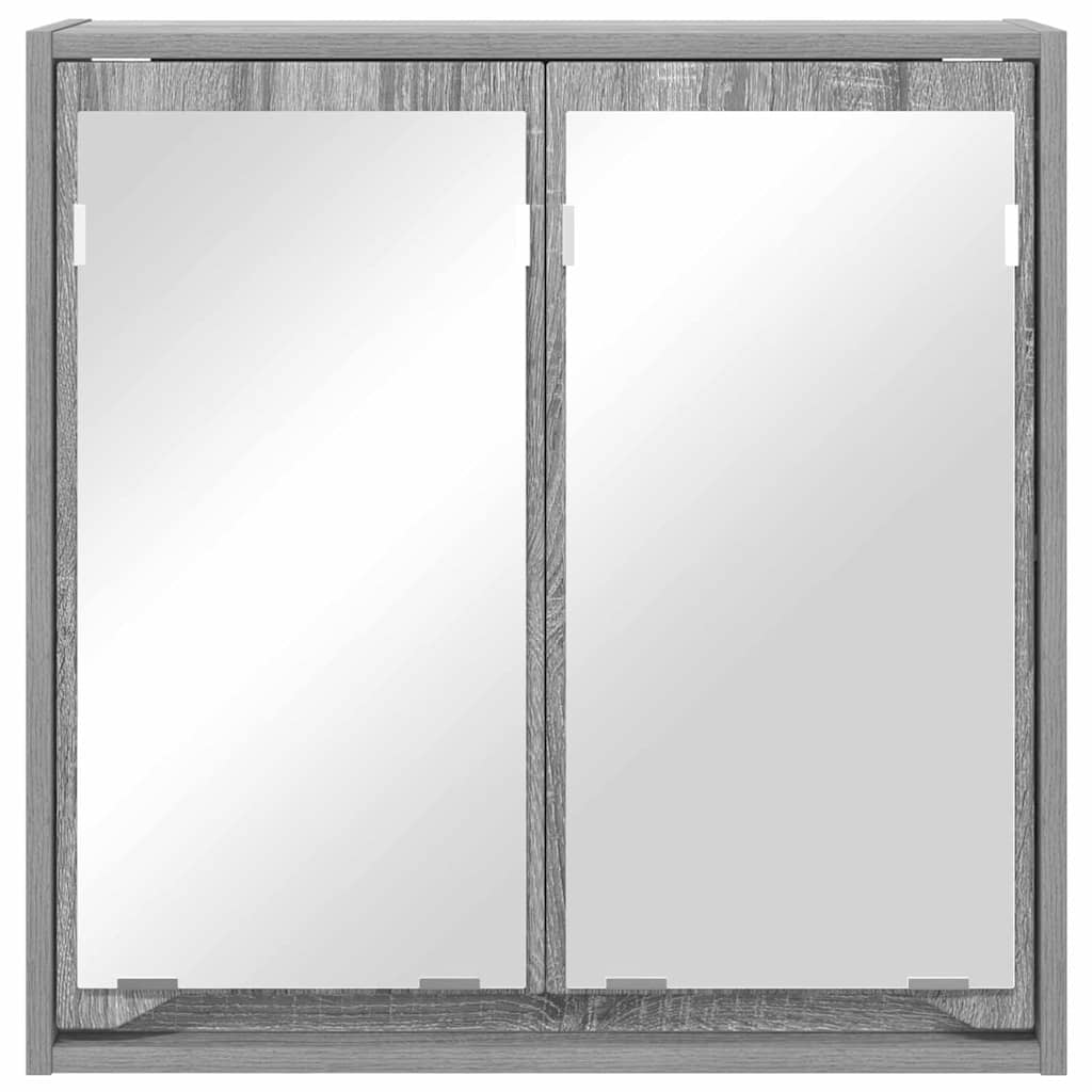 Mobiletto per specchio da bagno Grigio Sonoma 60 x 20 x 60 cm | homemem39