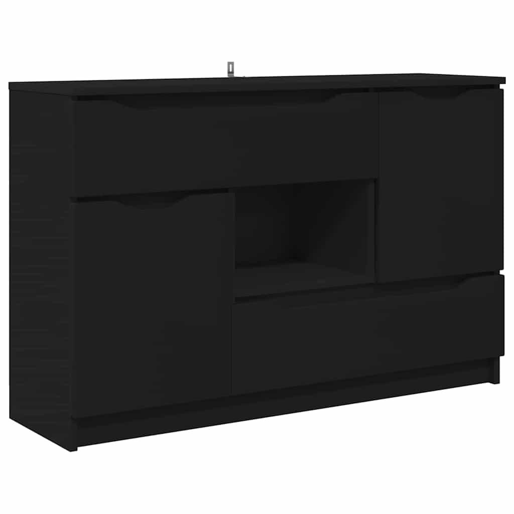 Credenza con cassetto Nero 100 x 30 x 65,6 Legno multistrato
