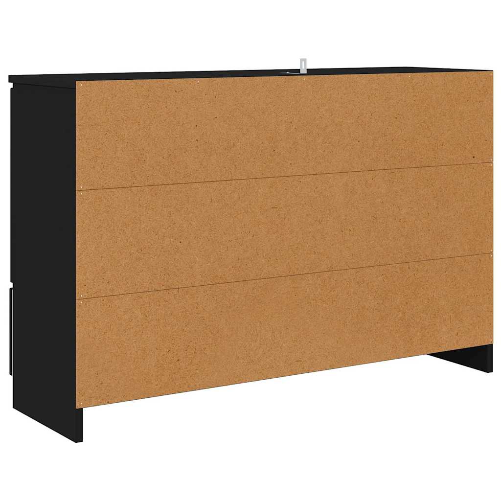 Credenza con cassetto Nero 100 x 30 x 65,6 Legno multistrato