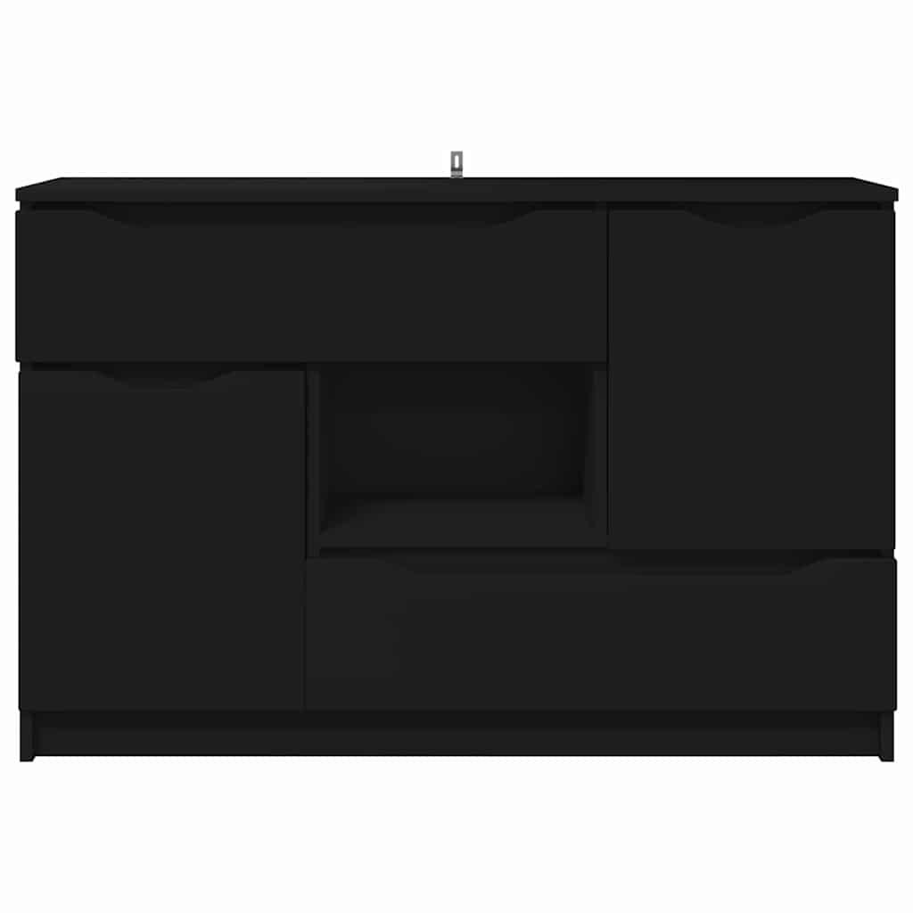 Credenza con cassetto Nero 100 x 30 x 65,6 Legno multistrato