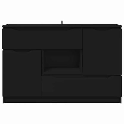 Credenza con cassetto Nero 100 x 30 x 65,6 Legno multistrato