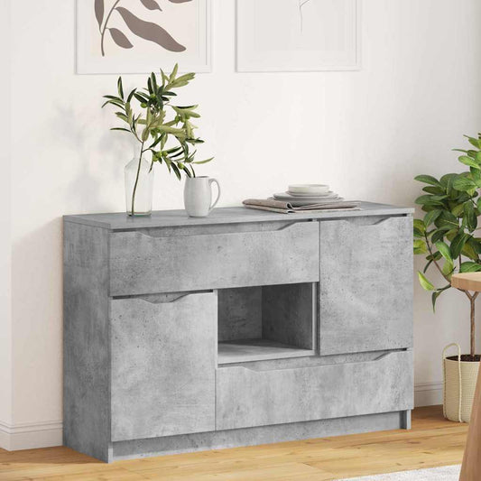 Credenza Grigio cemento 100 x 30 x 65,6 Legno multistrato