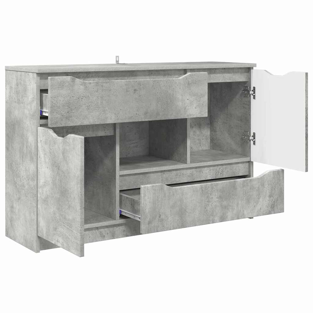 Credenza Grigio cemento 100 x 30 x 65,6 Legno multistrato