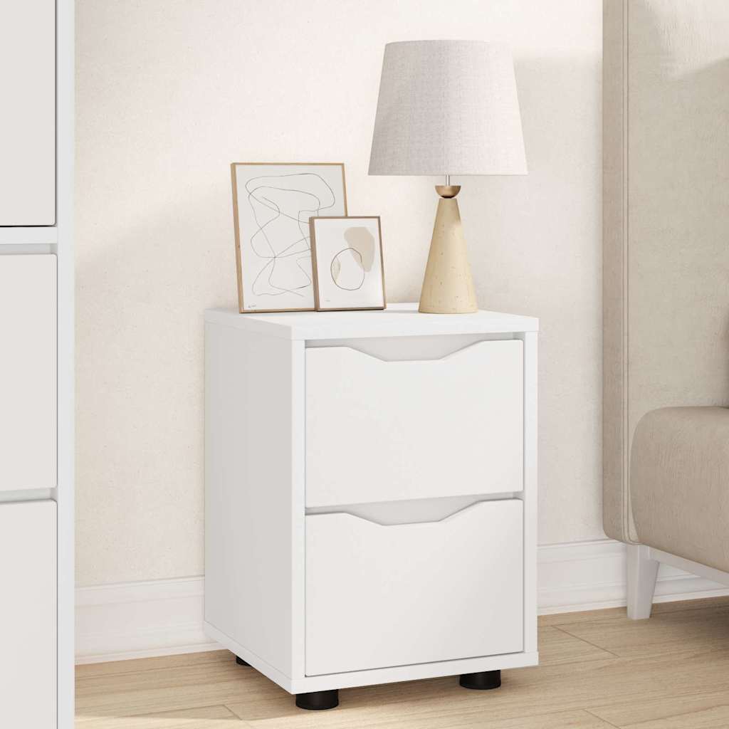 Comodino Bianco 30,5 x 30 x 43 cm Legno multistrato | homemem39