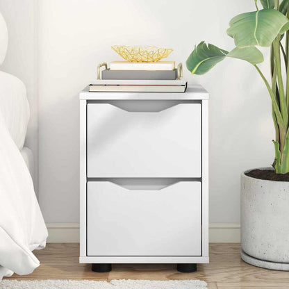 Comodino Bianco 30,5 x 30 x 43 cm Legno multistrato | homemem39