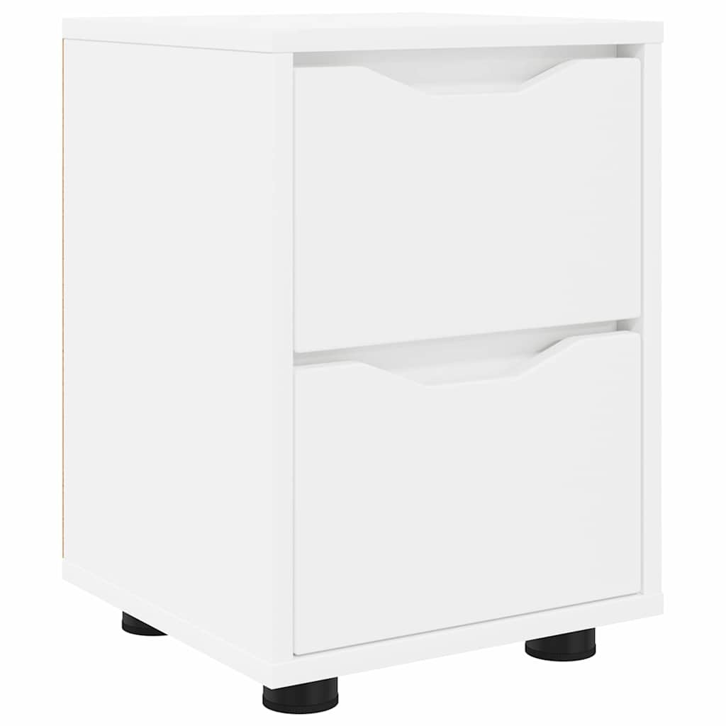 Comodino Bianco 30,5 x 30 x 43 cm Legno multistrato | homemem39